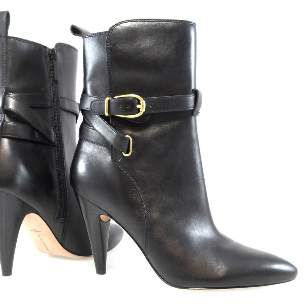 New$550 VERONICA BEARD Sohelia Buckled Strap Leather High-heel Ankle Boots 6.5 - Picture 11 of 11